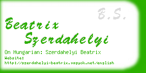 beatrix szerdahelyi business card